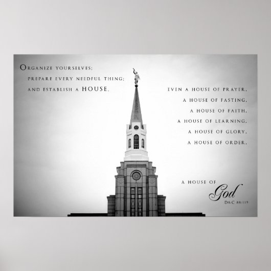 Poster - Boston Massachusetts LDS Tempel 2 (Vorne)