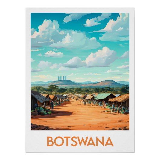 Poster Botswana (Vorderseite)