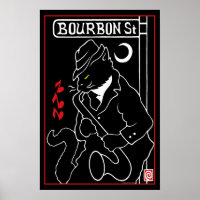 Poster "Bourbon St. Cat"