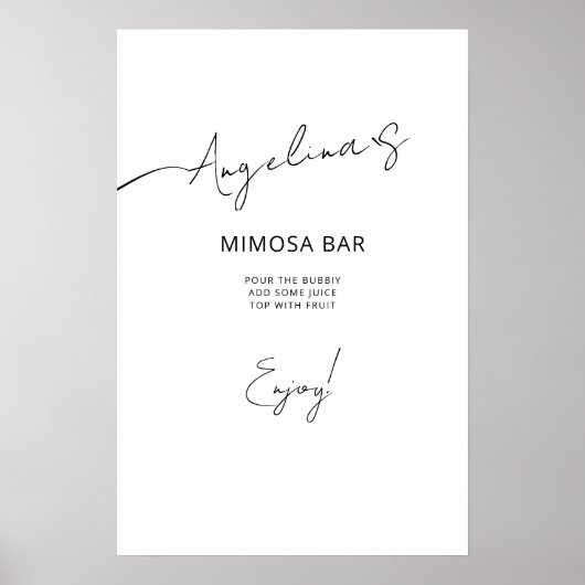 Poster Brautparty in einem eleganten Stil. (Vorne)