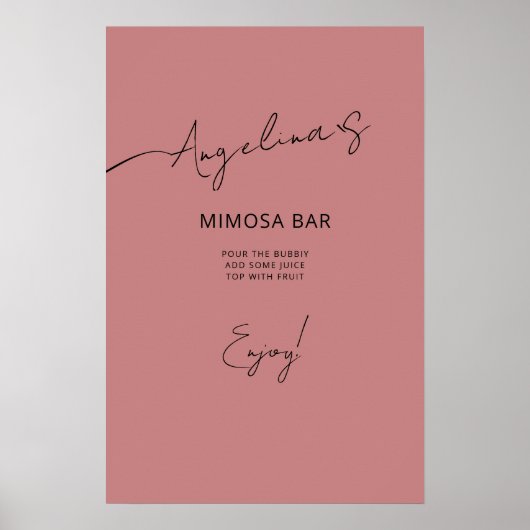 Poster Brautparty in einem eleganten Stil. (Vorne)