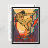 Poster-Briefmarke Eröffnung der PPIE, 1915 Postkarte (Vorne/Hinten)