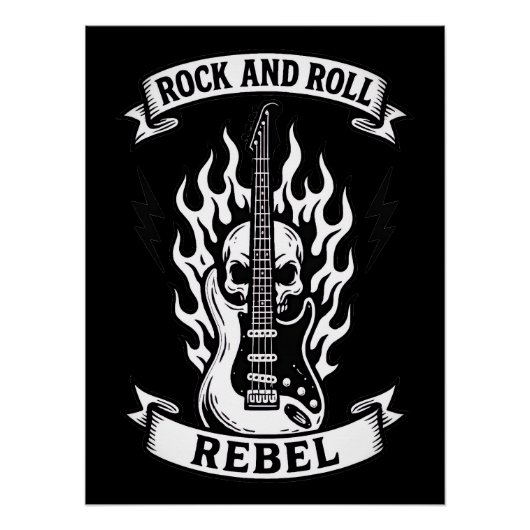 Poster brillant Music Rock and Roll (Vorderseite)