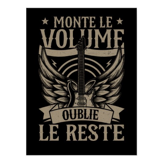 Poster brillant Rock Music (Vorderseite)