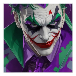 Póster brillante Joker art deco Poster