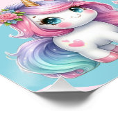 Póster brillante Unicorn Birthday Poster (Ecke)