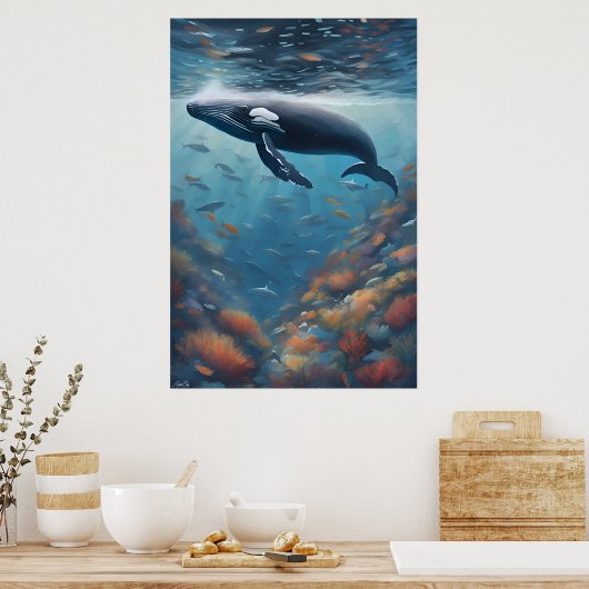 Poster | Buckelwal | Art (Küche)