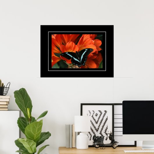 Poster Butterfly/Blume (Heimbüro)