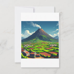 Poster Cabo Verde – Vulkan und tropische Landschaf