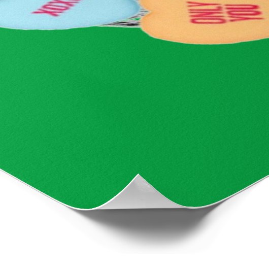 Poster Candy Liebe Hört mit Bassets (Ecke)