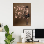 POSTER/CANVAS DRUCKEN ・ viktorianische Pinup Poster (Heimbüro)