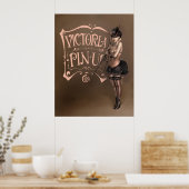 POSTER/CANVAS DRUCKEN ・ viktorianische Pinup Poster (Küche)