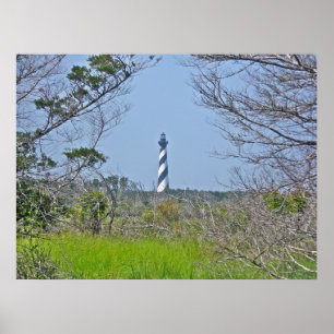 Poster Cape Hatteras Leuchtturm aus Feuchtgebieten