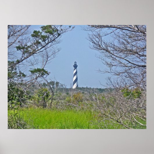 Poster Cape Hatteras Leuchtturm aus Feuchtgebieten (Vorne)