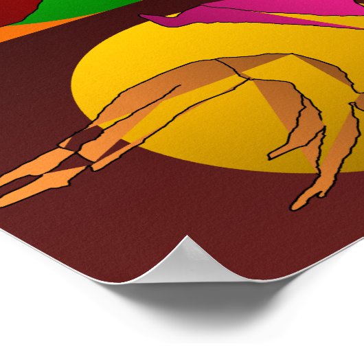 Poster Capoeira-Spiel (Ecke)