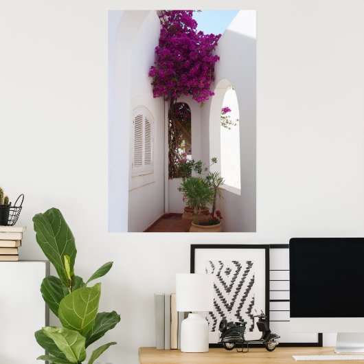 Póster casa mediterránea poster (Heimbüro)