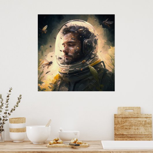 Poster casque spatial (Küche)