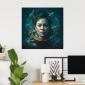 Poster casque spatial (Heimbüro)