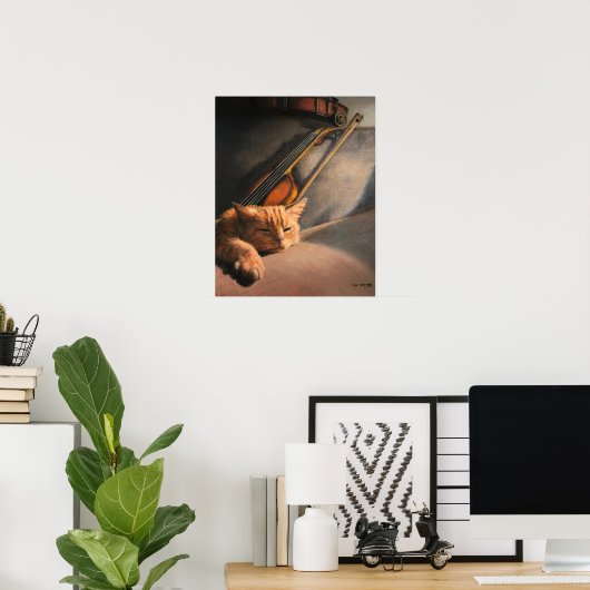 Poster "Cat and the Fiddle" 16x20 (Heimbüro)