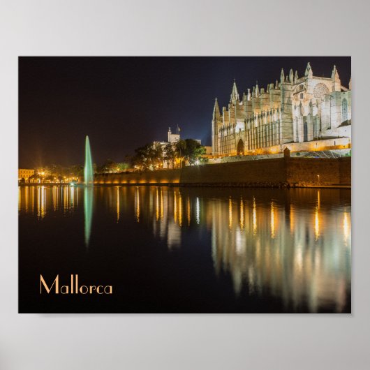 póster Catedral de Palma de Mallorca reflejada Poster (Vorne)