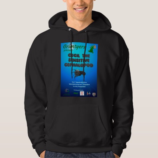 Poster „Cecil der sensible Kopffüßer“ Hoodie (Vorderseite)