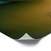 Poster 'Celestial Fluid Dreams' - Surreal in Gold (Ecke)