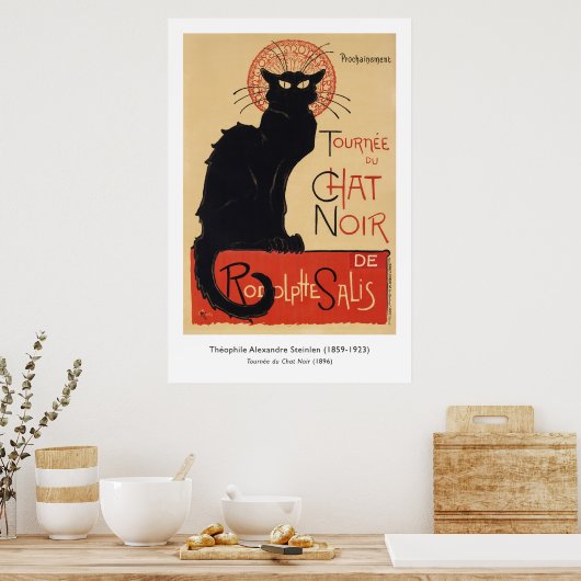 Poster "Chat Noir" | Steinlen 1896 Art Nouveau (Küche)