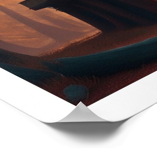 Poster Chinese Haus Matt (Ecke)