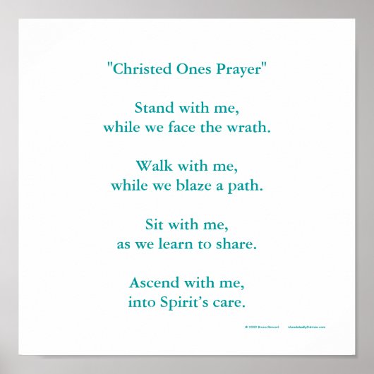 Poster "Christed Ones Prayer" (Vorne)
