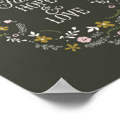 Poster Christlich Faith Hope Liebe Bible Scripting (Ecke)