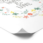 Poster Christlich Faith Hope Liebe Wreath Scriptin (Ecke)