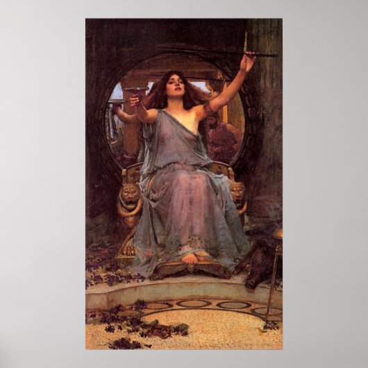 Poster "Circe Odysseus den Cup anbieten" (Vorne)