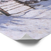 Poster Claude Monet The Magpie Winter Bird Lands (Ecke)