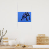 Poster "Cobalt Daydream" - Blauer Grubenhund (Küche)