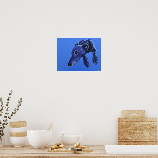 Poster "Cobalt Daydream" - Blauer Grubenhund (Küche)