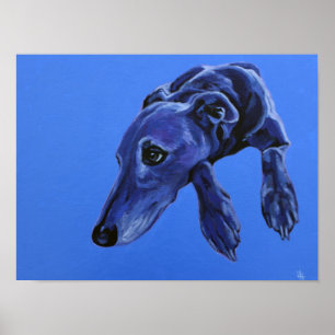 Poster "Cobalt Daydream" - Blauer Grubenhund