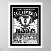 Poster Columbia Bicycles 1886 Werbung (Vorne)