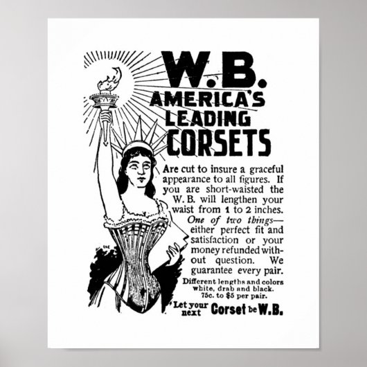 Poster Corsets The Ladys World Januar 1896 (Vorne)