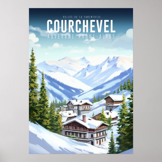 Poster Courchevel - Frankreich - Auvergne-Rhône-Al (Vorne)