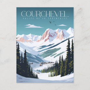 Poster Courchevel - Frankreich - Auvergne-Rhône-Al Postkarte