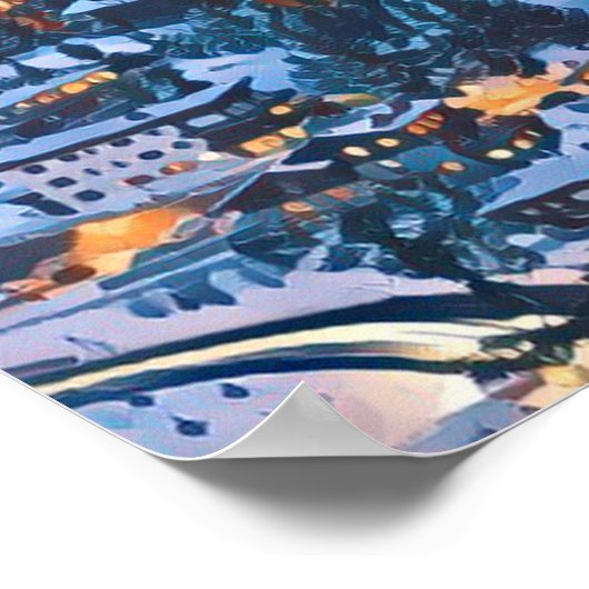 Poster Courchevel Skistation (Ecke)