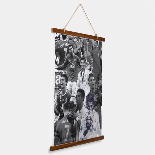 poster CR7 Wandteppich Mit Holzrahmen (Gewinkelt)