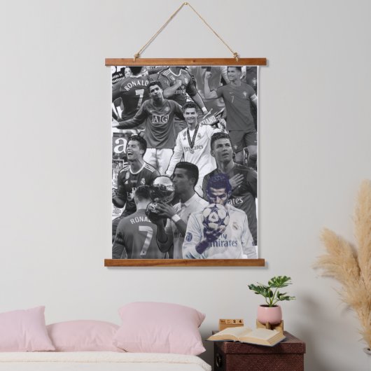 poster CR7 Wandteppich Mit Holzrahmen (Schlafzimmer)