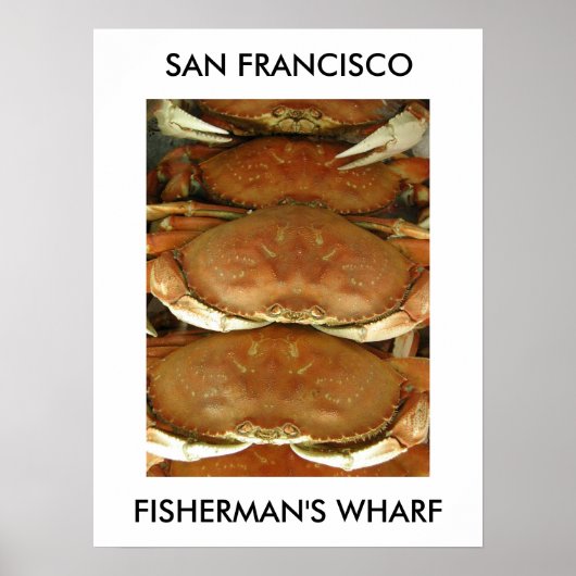 Poster, CRAB, SAN FRANCISCO, FISHERMAN'S WHARF Poster (Vorne)