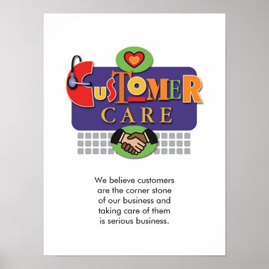 Poster "Customer Care" (Vorne)