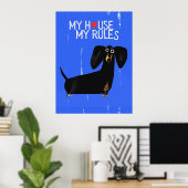 Poster Dachshund dog | Funny & decorative Poster (Heimbüro)
