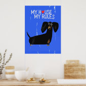 Poster Dachshund dog | Funny & decorative Poster (Küche)