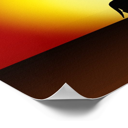 Poster "Dackel Sunset" (Ecke)