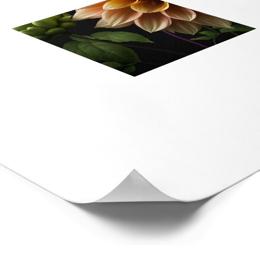 Poster Dahlia Blume (Ecke)