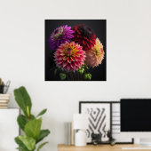 Poster Dahlia Blume (Heimbüro)